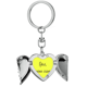 thumbnail image 1 of Sí puedes cita inspiradora refranes Llavero de alas de ángel en forma de corazón, 1 of 3