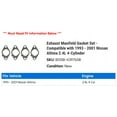 thumbnail image 2 of Exhaust Manifold Gasket Set - Compatible with 1993 - 2001 Nissan Altima 2.4L 4-Cylinder 1994 1995 1996 1997 1998 1999 2000, 2 of 2