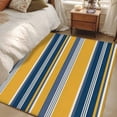 thumbnail image 4 of 3'x5' Area Rugs, Yellow Blue Striped Indoor Outdoor Area Rug for Living Room Bedroom, Farmhouse Vintage Stripe Washable Bathroom Rugs Kitchen Floor Carpet Mats Home Decor Aesthetic, 4 of 8