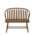 thumbnail image 3 of Contemporary Home Living Arched Back Rectangular Bench with Armrest - 44" - Brown, 3 of 9