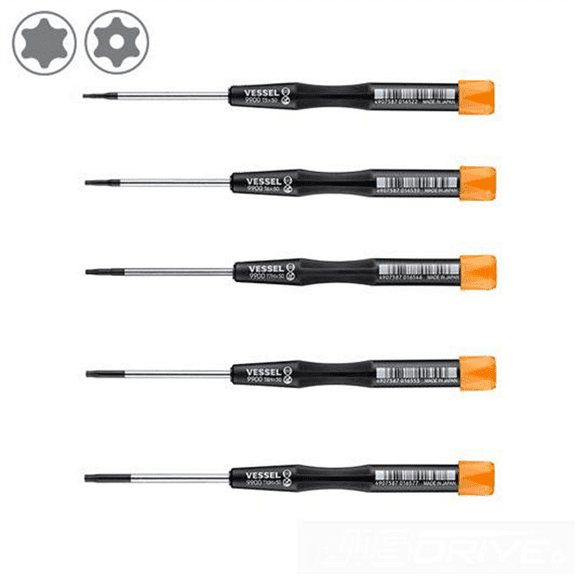 Vessel Tools Micro Screwdrivers Set (Torx 5pcs)