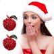 thumbnail image 2 of Cute Radish Earrings Cherry Earrings Red Stud Earrings Set for Women Girls S925 Silver Stud Earrings for Women Earrings with Soft Ear Studs Fine Jewelry for Parties and Holidays, 2 of 2