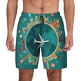 thumbnail image 2 of Goofa Around The Planet Printed Men's Swim Trunks Board Shorts Quick Dry Mens Swimming Trunks with Compression Liner,Breathable Fit Hawaii Beach Shorts-3X-Large, 2 of 9