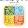 thumbnail image 6 of 2 Pack Dog Lick Mat with Suction Cups, 4 Texture Silicone Slow Feeder for Dogs & Cats, Non Slip Licking Pad for Anxiety Relief, Bathing, Grooming and Training, 6 of 8