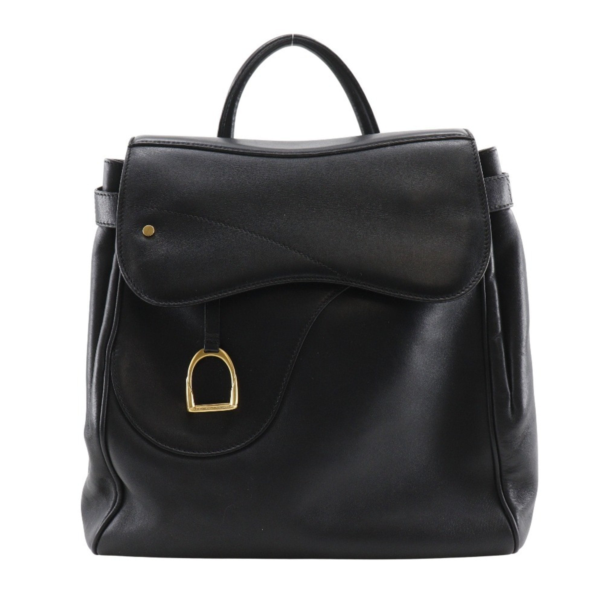 Pre-Owned GUCCI Old Gucci Backpack/Daypack Calfskin Black  display picture 1
