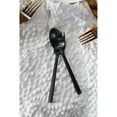 thumbnail image 4 of Fortessa Arezzo Brushed Black 18/10 Stainless Flatware Set, 5-Piece, 4 of 5