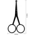 thumbnail image 2 of 3 Pieces Nose Hair Scissors Rounded Tip Scissors Facial Hair Scissors Stainless Steel Blunt Tip Scissor for Eyebrows, Nose, Moustache, Beard, Grooming (Black), 2 of 7