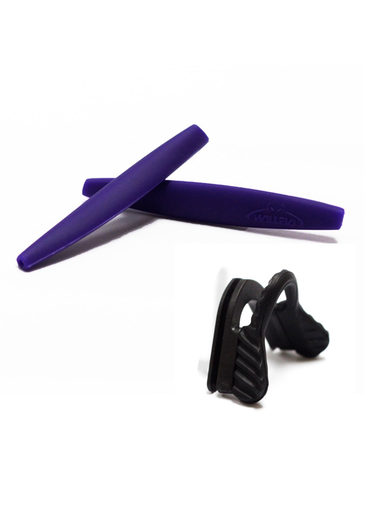 Walleva Purple Earsocks with Black Nosepad for Oakley M Frame Series