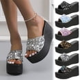 thumbnail image 2 of Gnshining Summer Shoes for WomenMatsu Heel Thick Sole Slope Heel Shoes Breathable Soft-Soled Beach Shoes, 2 of 5