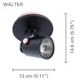 thumbnail image 2 of Xtricity - 1 Head Ceiling Light, 5.11 '' Width, From Walter Collection, Black, 2 of 3