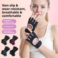 thumbnail image 2 of Rodiuiu 2Pcs Half Finger Sports Gloves, Anti-slip Breathable Fingerless Gloves, Adjustable Men Women Gloves for Dumbbell Weightlifting Workout Training Cycling, 2 of 8