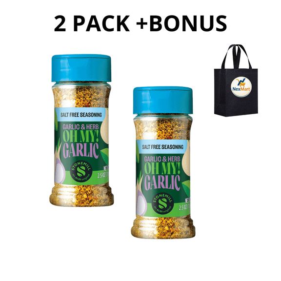 Stonemill Garlic Herb Salt Free Seasoning 2.5 oz 2 PK Bonus