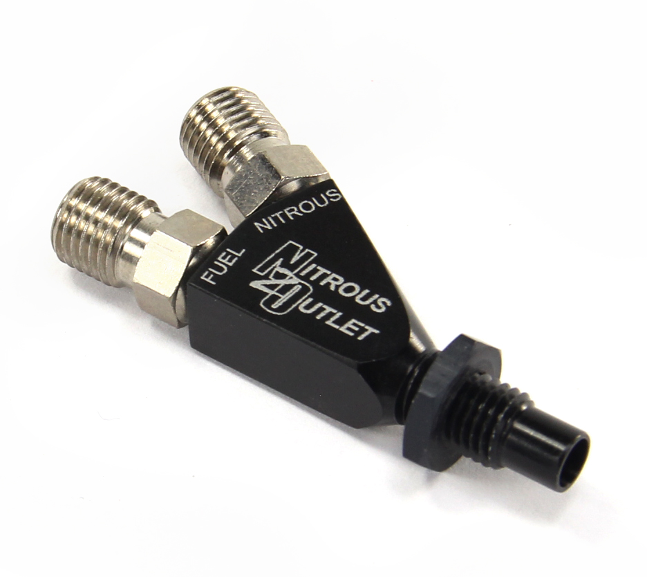 Nitrous Outlet Straight Blow Through Discharge Wet Nozzle with Jam Nut