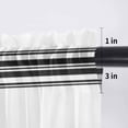 thumbnail image 5 of Black White Stripe, Valance Curtains for Kitchen/Living Room/Bathroom/Bedroom Window, Rod Pocket Small Topper Half Short Window Curtains Voile Sheer Scarf, Abstract Geometric 54"x18", 5 of 8