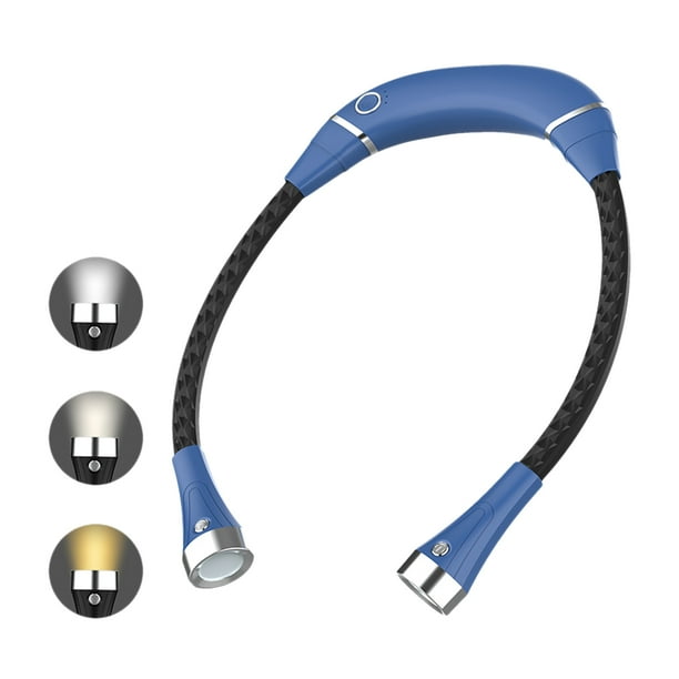 MIXFEER Neck Reading Light Foldable USB Rechargeable LED Book Light 3 Light Modes Neck Hug