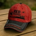 thumbnail image 6 of Red Friday Embroidered Casual Cap, Support Themed Adjustable Hat, Breathable Daily Headwear For Family Gathering And Outdoor Everyday Wear, 6 of 7