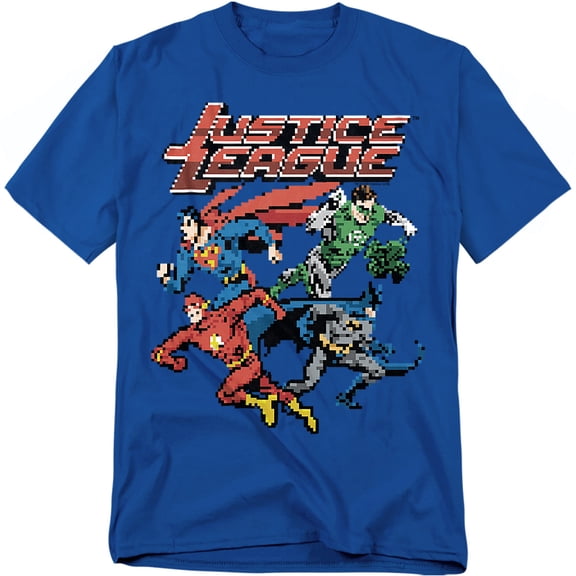 JLA T-Shirt Pixel League Unisex Graphic Tee For Men & Women Royal