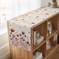 thumbnail image 6 of Table Runners 72 Inches Long Dress Scarves, Pink Flowers Farmhouse Kitchen/Dining Table Runner, Coffee Tablerunners, Spring Watercolor Botanical Floral Beige 16x72 Inch, 6 of 9
