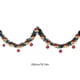 thumbnail image 3 of Adornos navideños, colgante para árbol de Navidad con cinta floral de 2 metros de largo con cordón y pompones. Ideal para árboles de Navidad y decoración de ventanas. Parte superior de plástico., 3 of 6