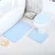thumbnail image 3 of Cateissary 3x Pedestal de baño ecológico, tapa de inodoro suave y absorbente, fácil de limpiar e instalar, moderno Juegos de accesorios de baño cielo azul, 3 of 6