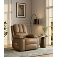thumbnail image 1 of Recliner Chair, Swivel Rocker Recliners with Heat and Massage, 90° - 150° Adjustable, 360° Swivel Reclining Chair with Side Pockets for Living Room, Bedroom, 1 of 8