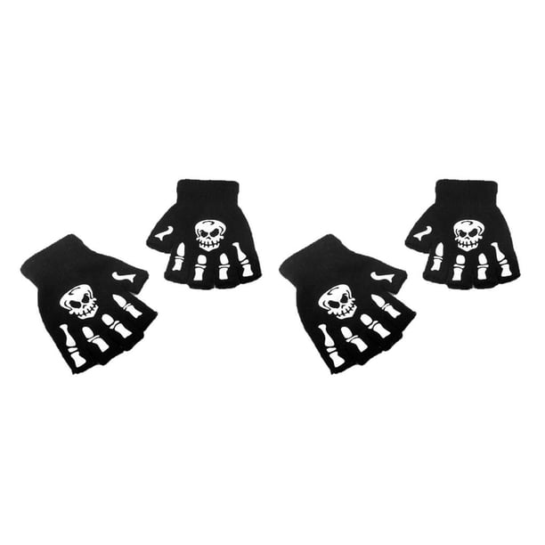 Greeniant Manoplas para exteriores de Halloween tejidas, guantes sin dedos para montar a caballo Unisex, calentadores de bicicleta elásticos luminosos Type1 NO1 Greeniant CBP164994