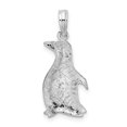 thumbnail image 4 of FJC Finejewelers 925 Sterling Silver Rhodium Plated Polished Penguin Charm 10 mm, 4 of 6