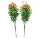 thumbnail image 2 of 24 Unids Flores Artificiales Plantas Al Aire Libre, 8 Ramas Faux Plastic Greenery Arbustos Plantas Colgando Maceta Cocina Hogar Boda Oficina JardíN Decoración Naranja, 2 of 5