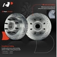 thumbnail image 4 of A-Premium 12.82 inch (325.60mm) Front Drilled and Slotted Disc Brake Rotors + Ceramic Pads Kit Compatible with Select Dodge Models - Ram 2500 Van/Ram 3500 Van 1999-2003, B2500/B3500 1998, 6-PC Set, 4 of 8