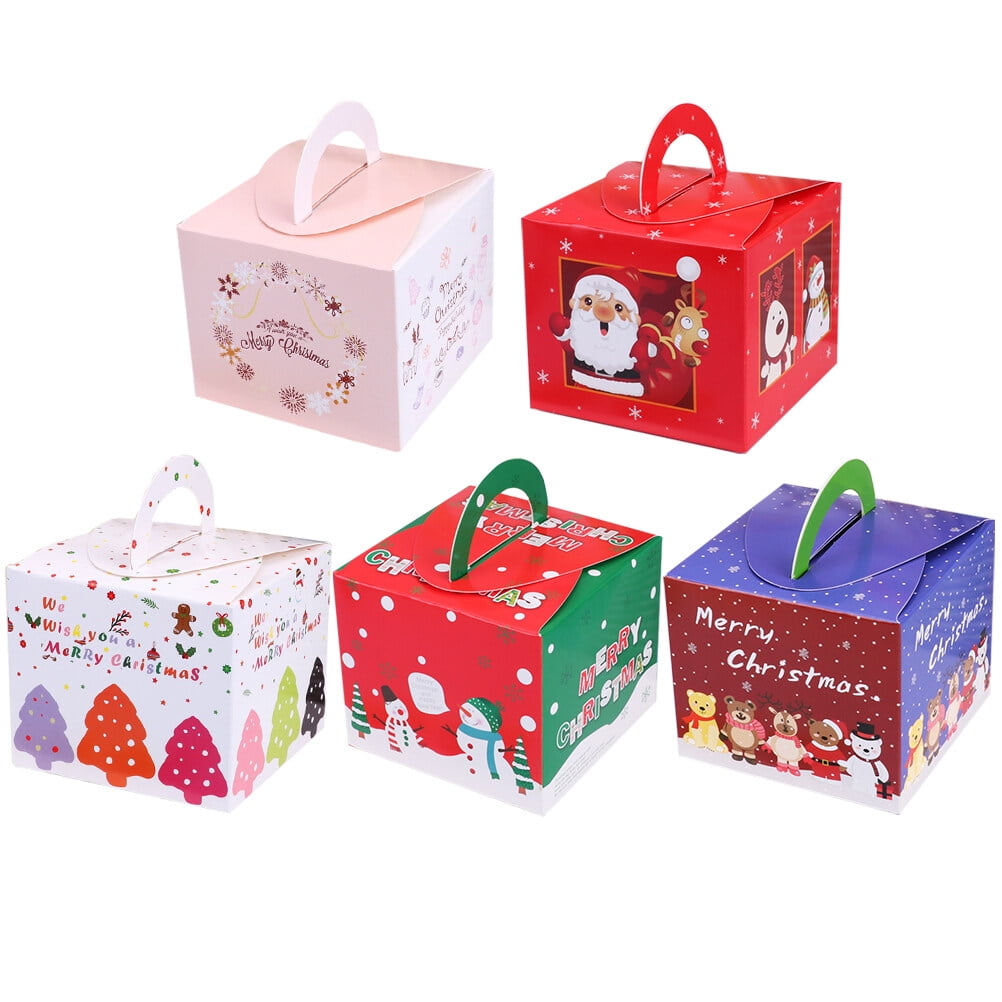 10pcs, Christmas Apple Box Christmas Eve Candy Packaging Box  Three-dimensional Hexagonal Portable Gift Box, Christmas Decorations,  Cheapest Items Available, Clearance Sale, Small Business Supplies,  Packaging Box, Wedding Decorations