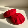 thumbnail image 4 of Stylish Wool Beret Hat for Pet Dog and Cat French Themed Daily Wear Halloween Photo Prop Head Accessory, 4 of 7