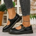 thumbnail image 2 of Women's Mary Jane Flat Shoes Comfort Platform Buckle Ankle Strap Flats Breathable Slip On Lightweight Office Work Shoes, 2 of 8