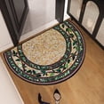 thumbnail image 3 of Boho Mandala Rubber Backing Entryway Doormat, Semicircular, Non-Slip, Easy Clean, Absorbent, 3 of 5