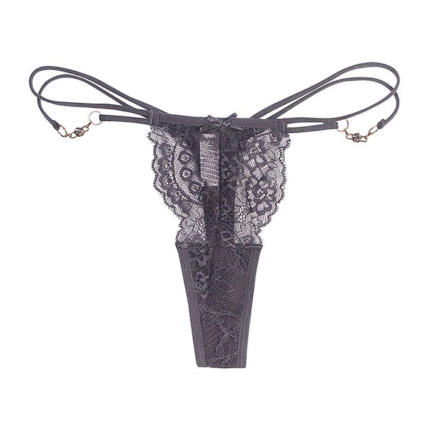 Bikini elástico con algodón Gibobby T Back Bragas Tanga Sexy Encaje Deportes Fitness Ultra Thin Mujeres Bragas transparentes(Gris, XS)