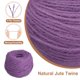 thumbnail image 3 of Cuerda de yute natural de 100 pies, cuerda de yute de 3 mm para manualidades, envoltura de regalos, decoración, jardinería, color púrpura claro, 3 of 6