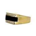 thumbnail image 3 of 14K Gold 12Mm Black Onyx Accented with 16 Cubic Zirconia Ring, 3 of 3
