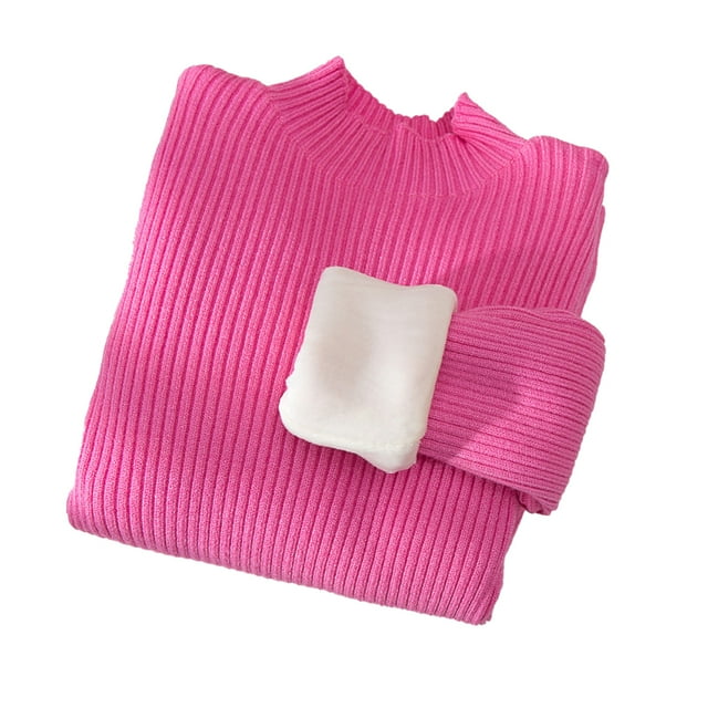 Qudderr Chandails en Molleton pour Bébés Garçons Col Rond Pull à Manches Longues Col Roulé Automne Hiver Taille 2-13T