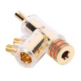 thumbnail image 4 of 1/4 Uds conectores Banana de Audio chapados en oro/rodio conector Banana de bloqueo de 45 grados, 4 of 8