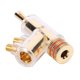 thumbnail image 4 of 1/4 Uds conectores Banana de Audio chapados en oro/rodio conector Banana de bloqueo de 45 grados, 4 of 8