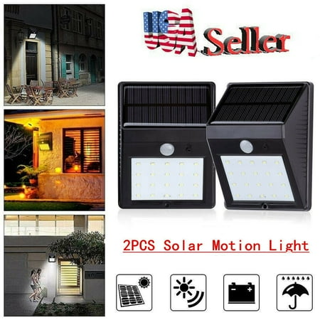 

2 Packs Motion Solar Lights 20 LED Outdoor Waterproof Solar Powered Wall Lights Lamp Outdoor Security Lights Wireless Wall Lamp for Home Garden Path Outside Yard and Patio with 3 Modes