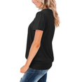 thumbnail image 5 of Womens T Shirts 2025 Summer Short Sleeve Pleated Dressy Casual Scooped Neck Tunic Tops Loose Fit Blouses, 5 of 6