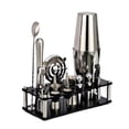 thumbnail image 1 of Cocktail 17 Pieces Stainless Steel Cocktail Shaker Set Bartender Kit Black Acrylic Shaker Tool Set Perfect Fruit Pin Set for Home or Parties, 1 of 7