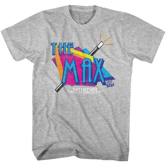 Saved By The Bell The Max Gray Heather Adult T-Shirt Xlt