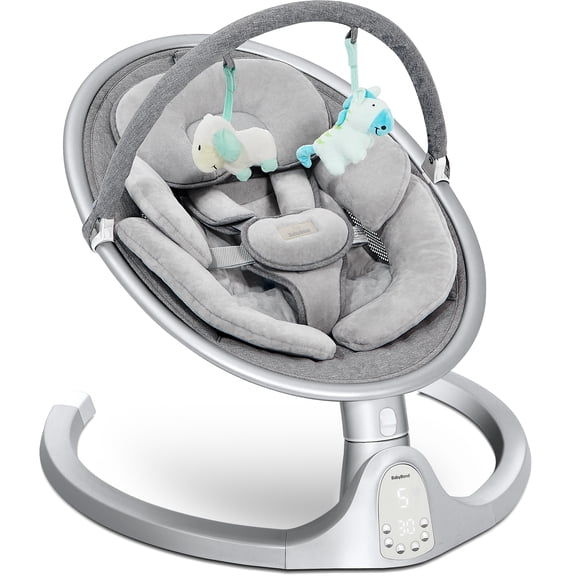 Baby Swing for Infants, Portable Swing for Baby Boy Girl,Remote Control Indoor Baby Rocker with 5 Sway Speeds,1 Seat Positions,10 Music and Bluetooth