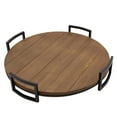 thumbnail image 2 of Sagebrook Home 13934-01 S/2 ROUND WOOD TRAYS, BROWN, 2 of 4