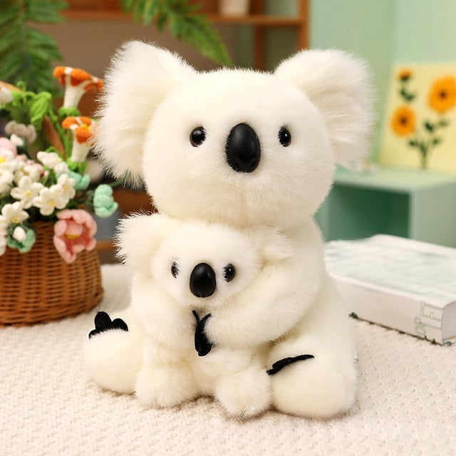 Juguete de juguete de peluche koala y juguete de peluche koala , tirar al cojín mamá sostenga un pequeño juguete de peluche koala para niñas para