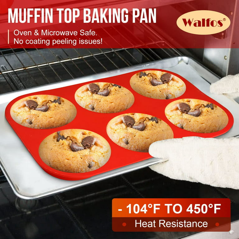 Silicone Muffin Top Pans, 2 Pack Non-stick 3 Whoopie Pie Baking Pan 3 Inch  R