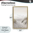 thumbnail image 3 of Seagulls over Sandy Footprints Gold Framed Floater Canvas Wall Art, design by Decent Exposures, 3 of 10