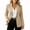Beige, variant on Womens Single Button Blazer Notched Lapel Long Sleeve Business Casual Suit Jacket with Pockets Red Size L