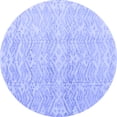 thumbnail image 1 of Ahgly Company Indoor Round Abstract Blue Modern Area Rugs, 6' Round, 1 of 4